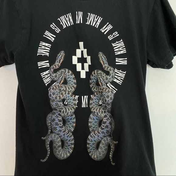 Marcelo Burlon County Of Milan Tshirt x Pusha TMnimn My Name Is Snake Tee Medium - Picture 9 of 11